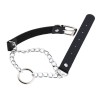 Choker O RING Collar O-ring SVART PU-läder Halsband Harness 