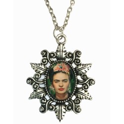 Halsband Frida Kahlo Feminist Feminism Ikon Rostfri Kedja