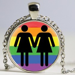 Halsband Pride HBTQ Lesbisk Gay Regnbåge LGBT Regnbågssmycke