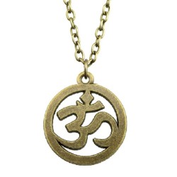 Choker OHM AUM Brons Symbol Buddhism Halsband