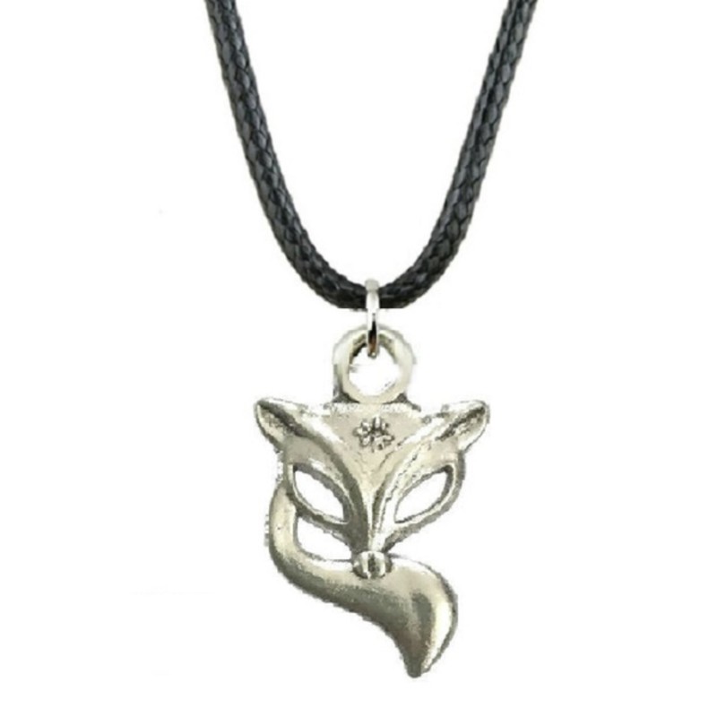 Halsband Räv Fox Djur Silver Rem Antiksilver