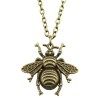Halsband Humla Insekt Bumblebee Brons Lång kedja.
