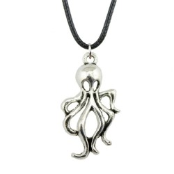 Halsband Bläckfisk Octopus Kraken Silver Rem