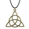 Halsband Triquetra Keltisk BRONS triangel Charmed Symbol Rem
