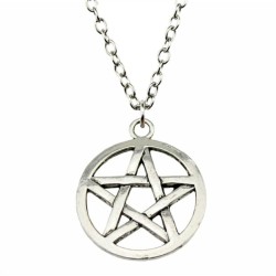 Halsband Pentagram Rostfri...