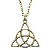 Halsband Triquetra Keltisk BRONS triangel Charmed Symbol 