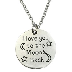 Halsband I Love You To The Moon.... Partner / Kompis