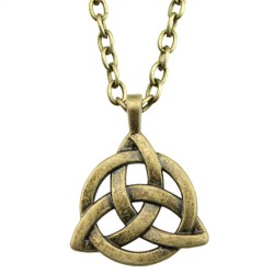 Halsband Triquetra Keltisk BRONS triangel Charmed Symbol