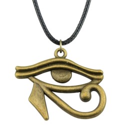 Halsband Horus Eye Of Ra BRONS Öga Solgud Rem