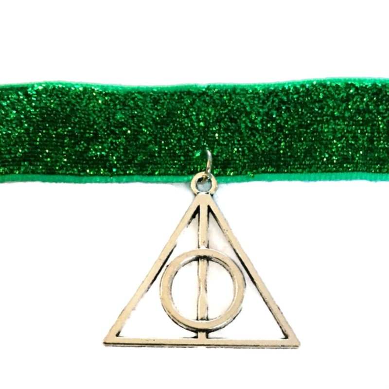 Choker Dödsrelikerna Grön/Slytherin Hogwarts Harry Potter