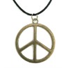 Halsband PEACE Symbol Fredstecken Stort Brons - Rem