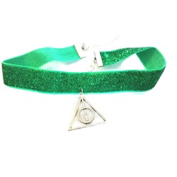 Choker Dödsrelikerna Grön/Slytherin Hogwarts Harry Potter