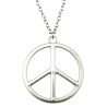 Halsband PEACE Symbol Fredstecken XL Rostfri Kedja