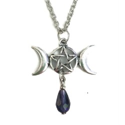 Halsband Pentagram Måne...