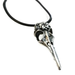 Halsband Kranium Fågel Skull Raven Skelett - Rem