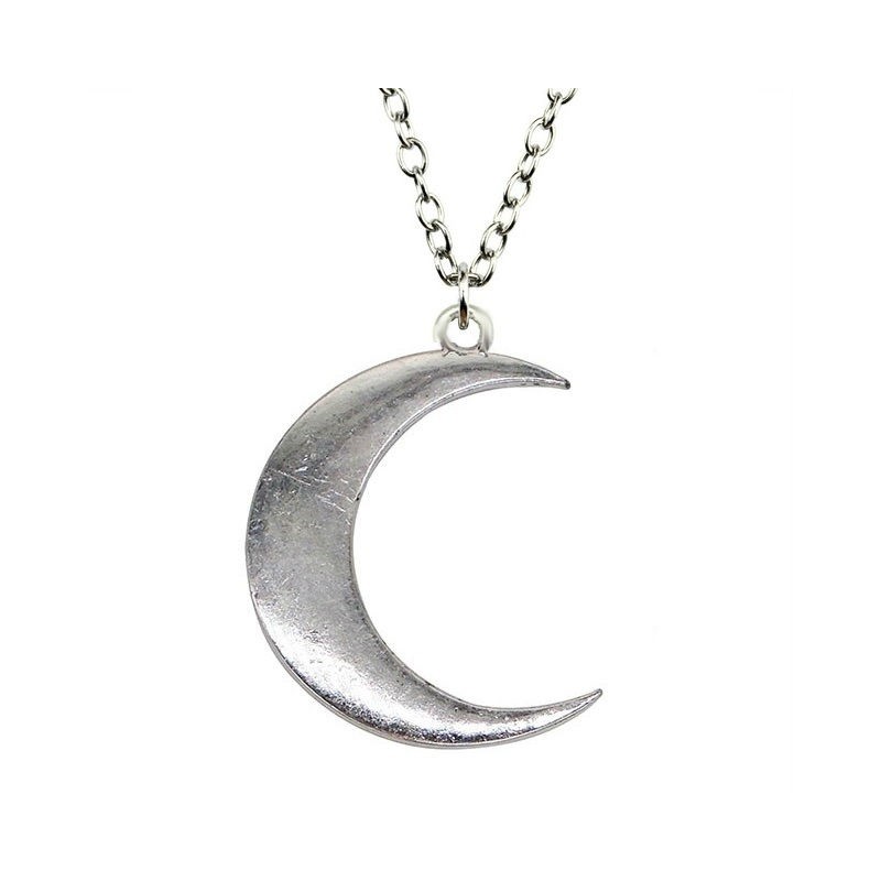 Halsband Måne Crescent Moon Wicca Pagan Rostfri kedja