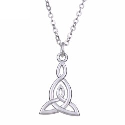 Halsband Trinity Treenighet Symbol Knut Triquetra Rostfri Kedja