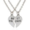 Halsband Best Friends Delat hjärta 2 halsband Partner/Kompis Rostfri Kedja