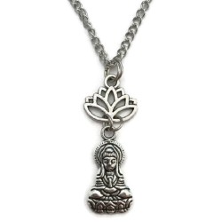 Halsband Buddha Lotusblomma...