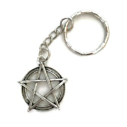 Nyckelring - Pentagram Wicca Pagan