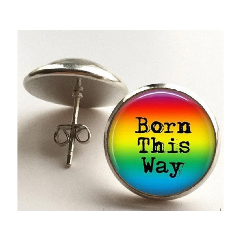 Örhängen Born This Way HBTQ Pride LGBT Regnbågssmycke 