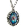 Halsband Livets Träd Tree Of Life Symbol - Blommor Silver