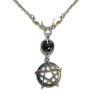 Halsband Pentagram måne - Wicca Pagan - Stjärnhimmel Halvmåne