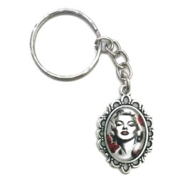 Nyckelring Marilyn Monroe Silver Vintage-look