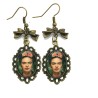 Örhängen Frida Kahlo Brons Rosett Feminist Symbol Feminism Ikon