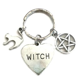 Nyckelring Witch Pentagram...