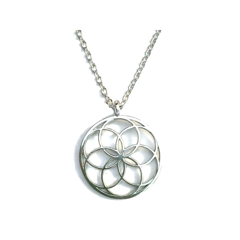 Halsband Mandala Blomma Buddhism Yoga Seed of life - Kedja