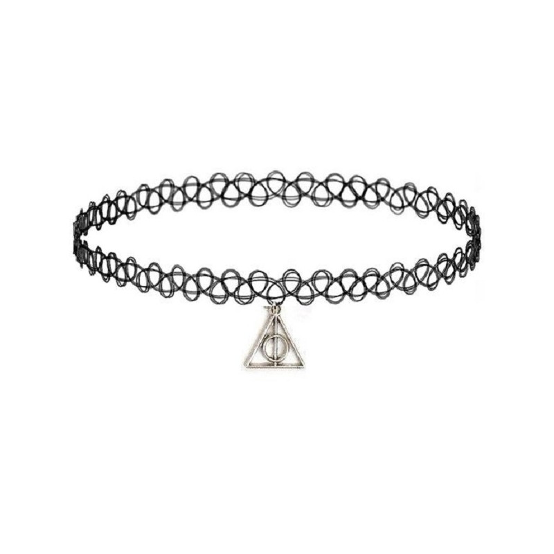 Choker  Dödsrelikerna Deathly Hallows Harry Potter Tattoo Spets