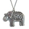 Halsband  Elefant i indisk stil  Antiksilver