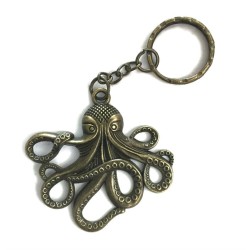 Nyckelring - Bläckfisk Octopus Kraken Cthulhu - Brons