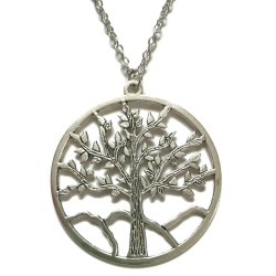 Halsband   Stort Livets Träd Rostfri kedja  Tree Of Life