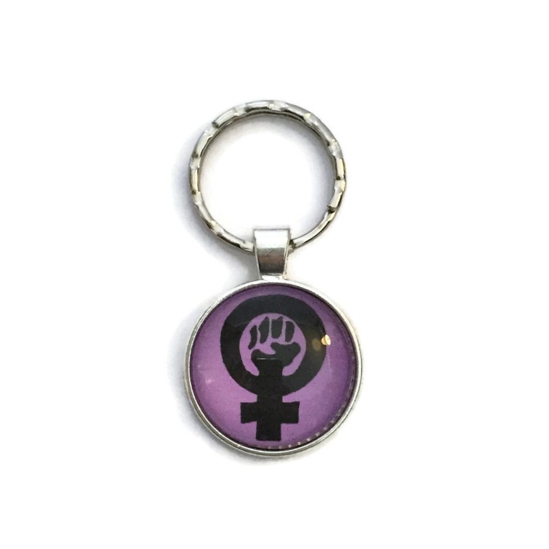 Nyckelring Feminist Venus Kvinnosymbol Feminism - Lila/Svart