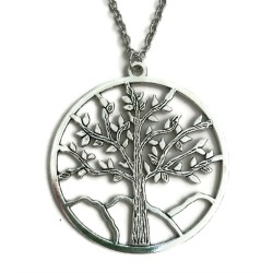 Halsband   Stort Livets Träd Rostfri kedja  Tree Of Life