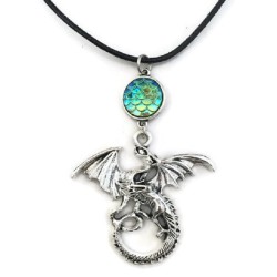 Halsband Drake Dragon Fjäll Drakägg Scale Fantasy 