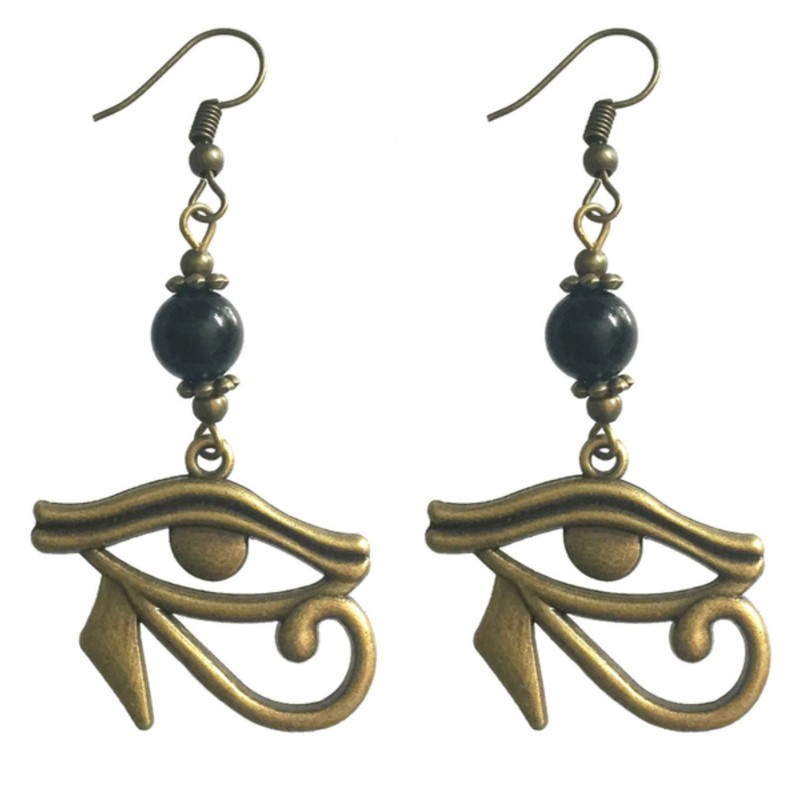 Örhängen Horus Öga Ra Eye of Ra Udjat Brons Egyptisk Symbol