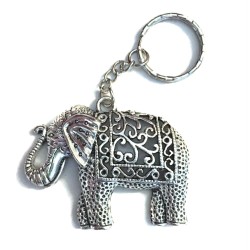 Nyckelring - Elefant i tibetsilver