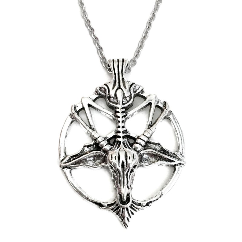 Halsband Get Baphomet Inverterat Pentagram Goat Ockultism Magi