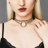 Choker O RING Collar O-ring RÖD PU-läder Halsband Goth Harness