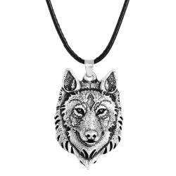 Halsband Varg Amulett Fenrisulv Rem Wolf 