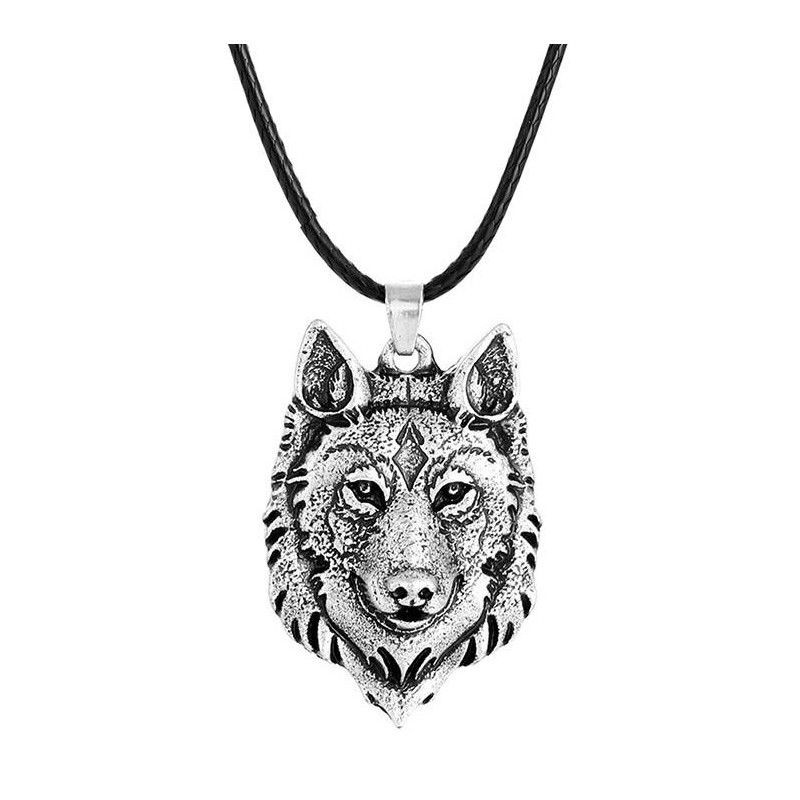 Halsband Varg Amulett Fenrisulv Rem Wolf 