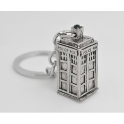 Nyckelring - TARDIS - Doctor Who - SILVER - Police box
