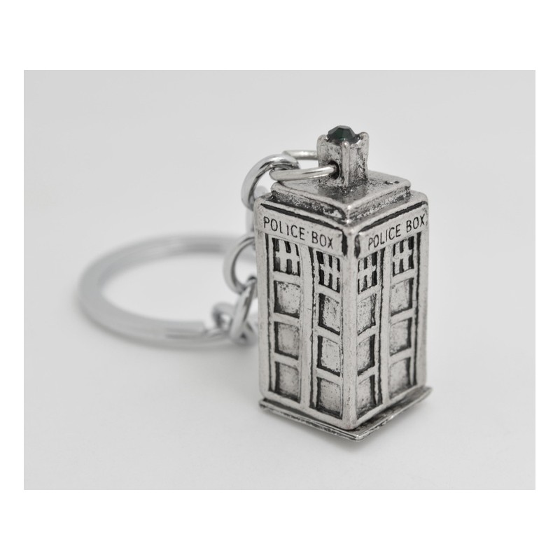 Nyckelring - TARDIS - Doctor Who - SILVER - Police box