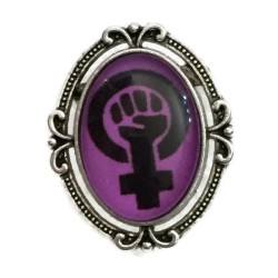 Pin Brosch Feminist Venus Kvinnosymbol Feminism Silver/Lila