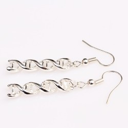 Örhängen DNA Spiral Helix Molekyl Biokemi Mini Rostfri Krok