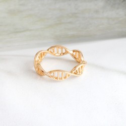 Ring DNA Molekyl Helix Kemi Medicin Guld
