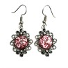 Örhängen Rosa glitter Gothic Viktoriansk Snirkel Rostfri Krok